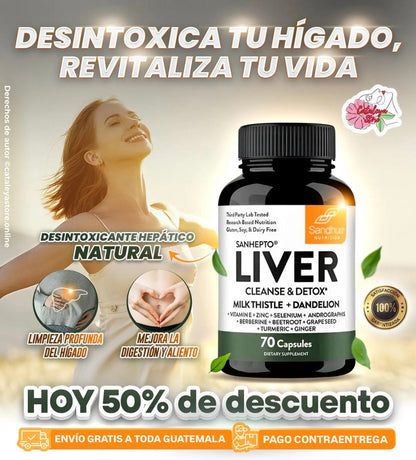 LIVER Cleanse & Detox | Fórmula Natural para Desintoxicar y Proteger tu Hígado -OFERTA 30% Dcto 🎁