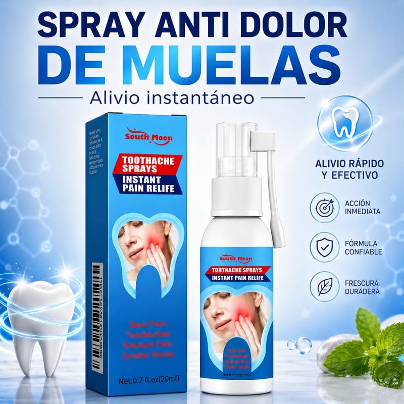 SPRAY BUCAL / ALIVIO RAPIDO PARA EL DOLOR DENTAL Y ENCIAS🦷 lleva 2x1+ ENVIO GRATIS