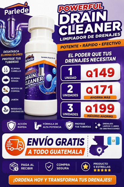 Drain Cleaner Polvo destapa cañerías y tuberias+ ENVIO GRATIS A TODA GUATEMALA🎁