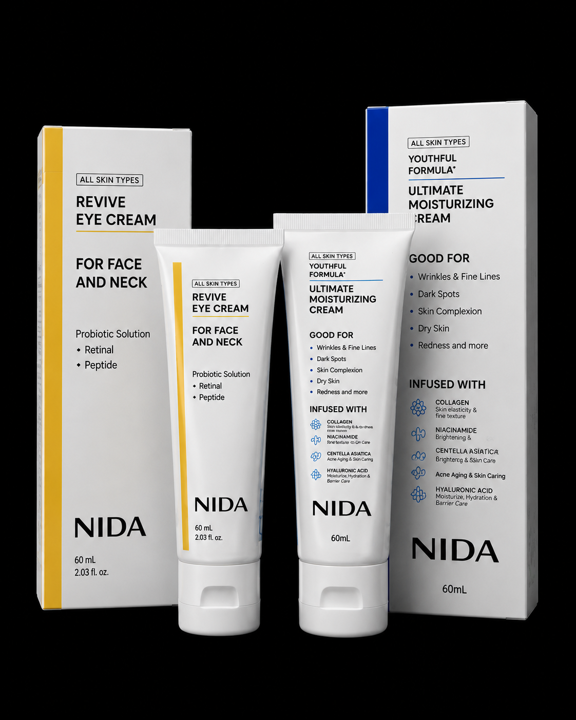 COMBO NIDA  Revive Eye Cream DISEÑADO PARA EL CUIDADO DE TU ROSTRO+ ENVIO GRATIS A TODO GUATEMALA