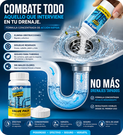 Drain Cleaner Polvo destapa cañerías y tuberias+ ENVIO GRATIS A TODA GUATEMALA🎁