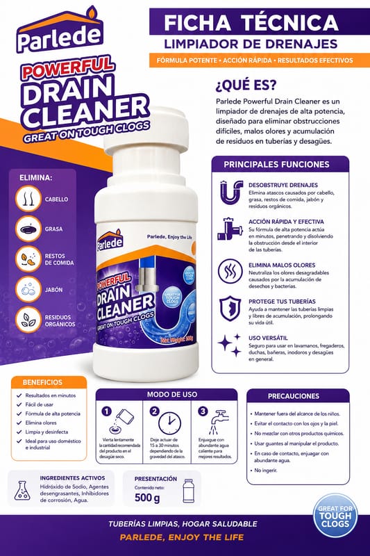 Drain Cleaner Polvo destapa cañerías y tuberias+ ENVIO GRATIS A TODA GUATEMALA🎁