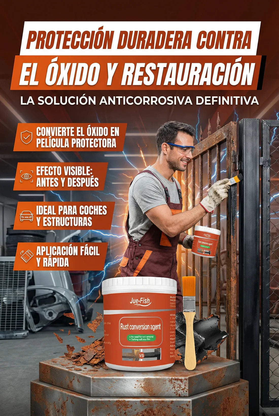 NO MAS OXIDO ⚙️ RESTAURA TUS PIEZAS CON JUE-FISH ZERO OXIDO + ENVIO GRATIS 🎁
