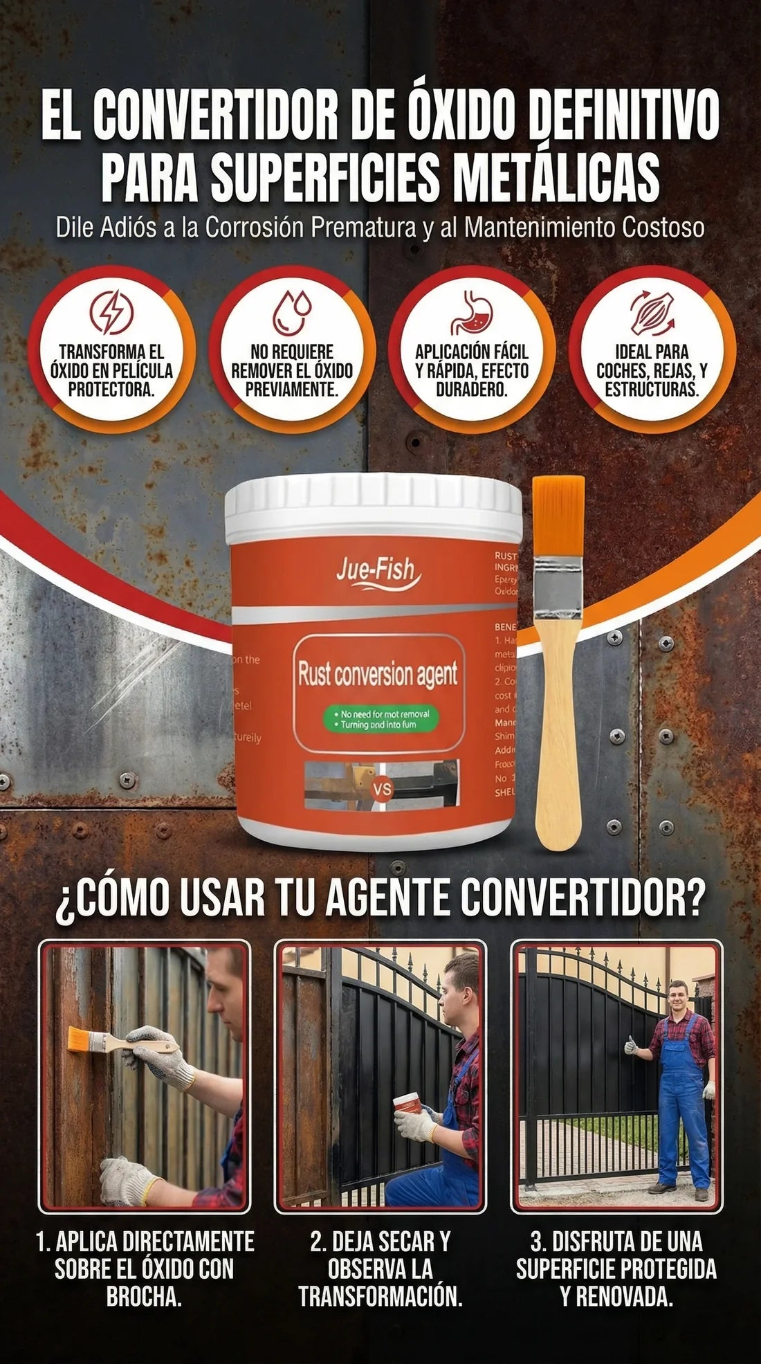 NO MAS OXIDO ⚙️ RESTAURA TUS PIEZAS CON JUE-FISH ZERO OXIDO + ENVIO GRATIS 🎁